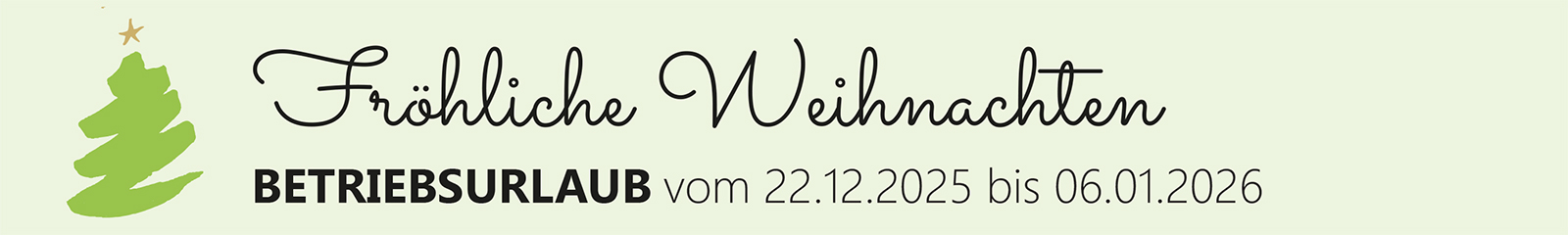 Ökohaus Betriebsurlaub 2025