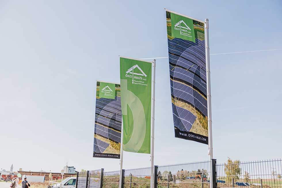 Ökohaus Hausmesse 2026 Hisflaggen